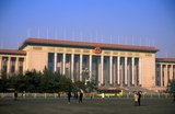 The Great Hall of the People, on the western edge of Tiananmen Square, was completed in 1959 and is the seat of the Chinese legislature. It functions as the meeting place of the National People's Congress, the Chinese parliament.<br/><br/>

Tiananmen Square is the third largest public square in the world, covering 100 acres. It was used as a public gathering place during both the Ming and Qing dynasties.<br/><br/>

The square is the political heart of modern China. Beijing university students came here to protest Japanese demands on China in 1919, and it was from the rostrum of the Gate of Heavenly Peace that Chairman Mao announced the establishment of the People's Republic of China in 1949.<br/><br/>

More than a million people gathered here in 1976 to mourn the passing of Communist leader Zhou Enlai. In 1989, the square was the site of massive anti-government student demonstrations.